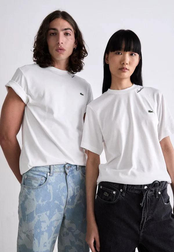 Базовая футболка унисекс Lacoste, White — фото 4