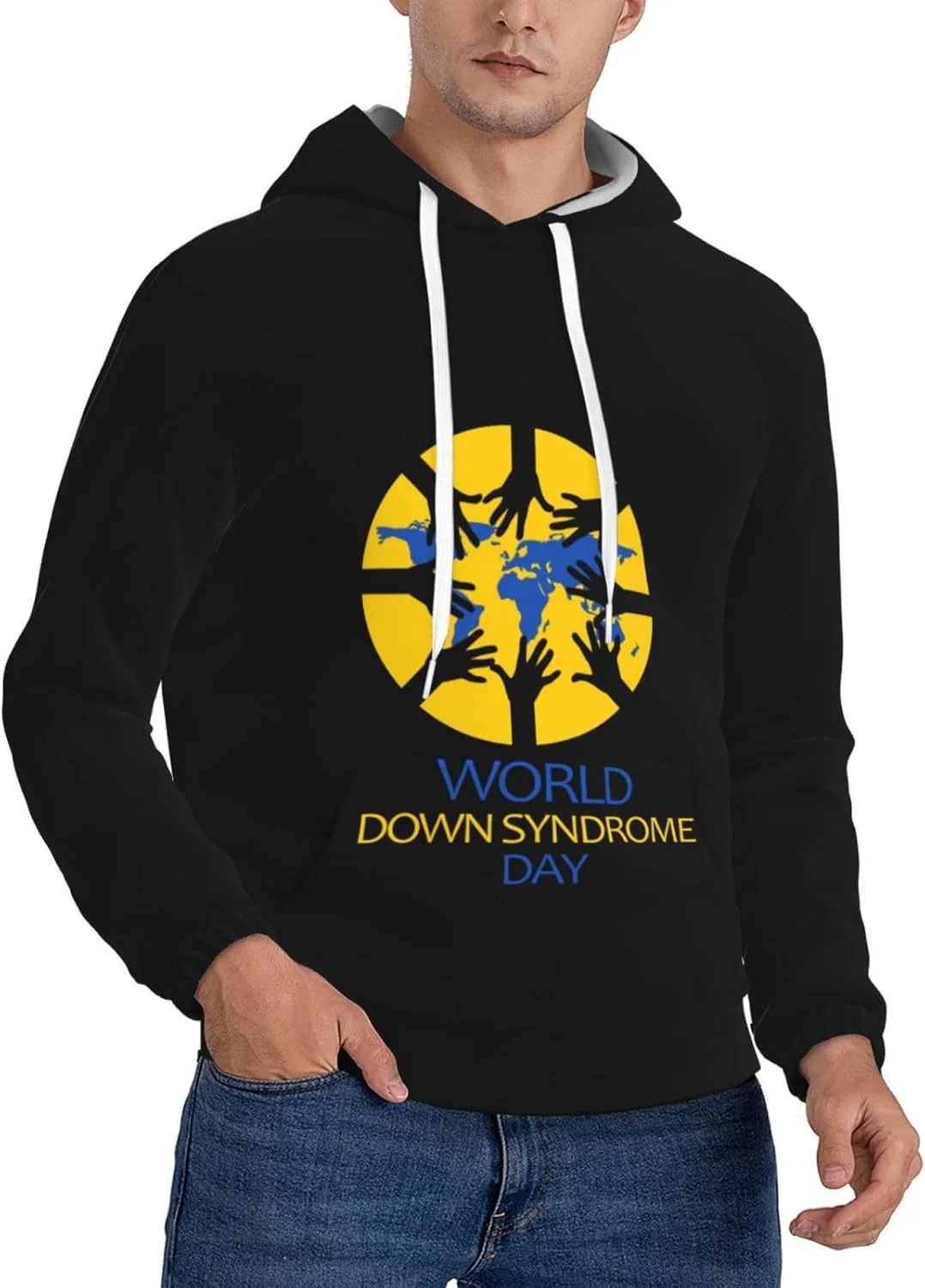 

Толстовка с капюшоном World Down Syndrome Day, с карманами SDERDZSE