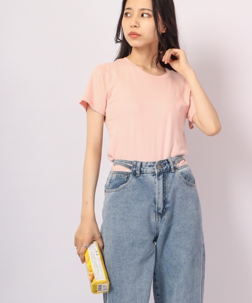 

Трикотажная футболка из органического хлопка в рубчик, с дезодорирующей и УФ-защитой ACE, светло-розовый