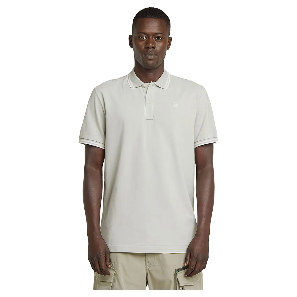 

Поло с коротким рукавом G-Star Dunda Slim Stripe, серый