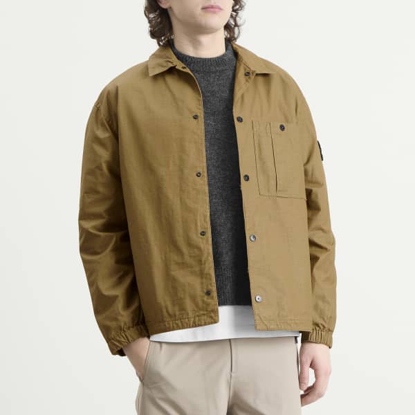 Рубашка-куртка из хлопка рипстоп с двойным покрытием Stone Island, military зеленый — фото 2