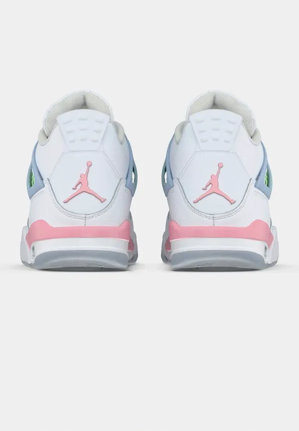 Кроссовки air jordan 4 retro унисекс Jordan, White/Med Soft Pink/Half Blue/Vapor Green — фото 4