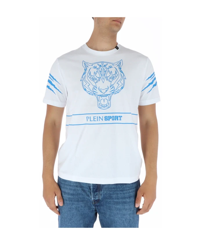 

Белая футболка с принтом, весна/лето Plein Sport, белый