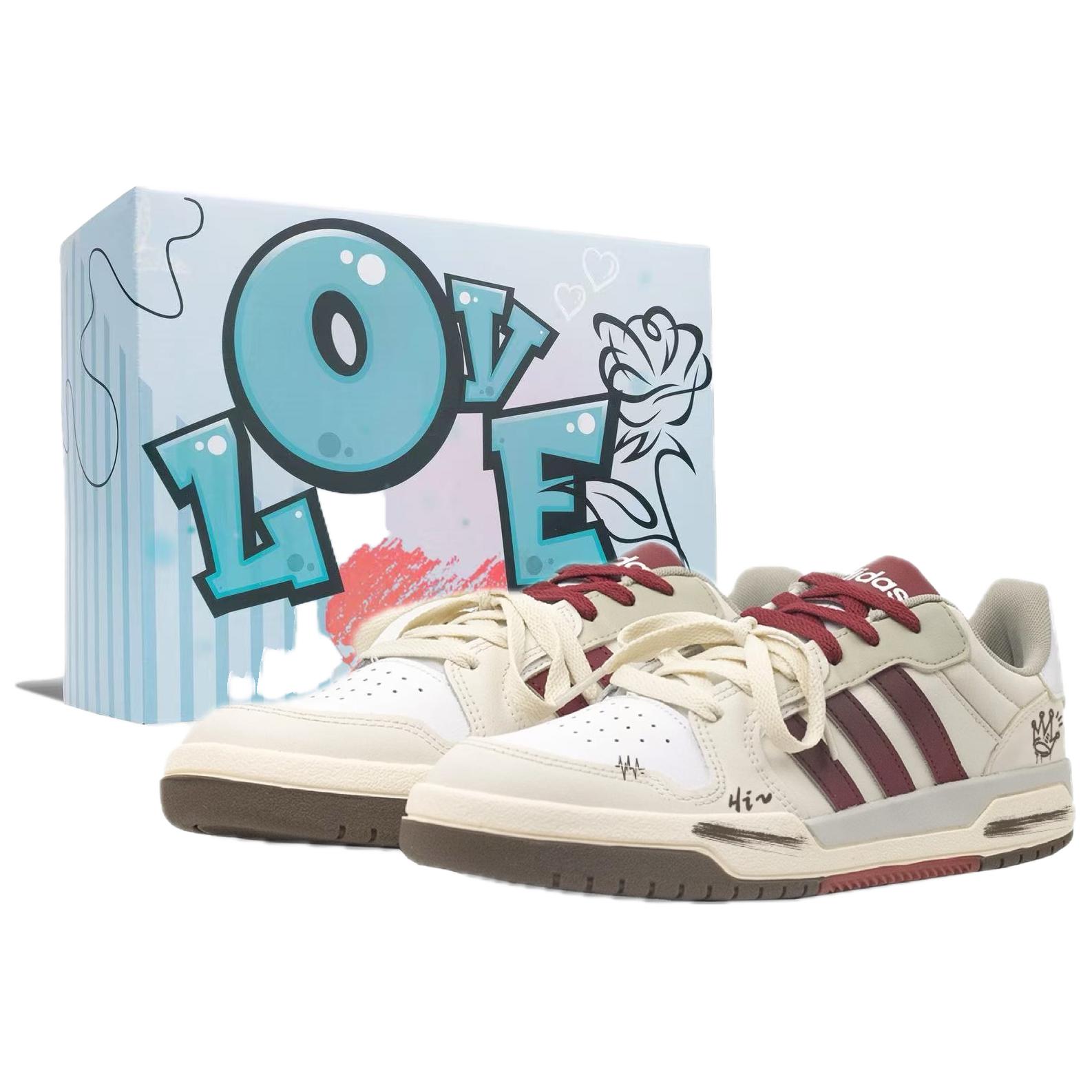 

Сказочные принцессы 2 устойчивые к истиранию, легкие и дышащие низкие кроссовки для скейтбординга unisex Adidas Neo, экрю бордовый