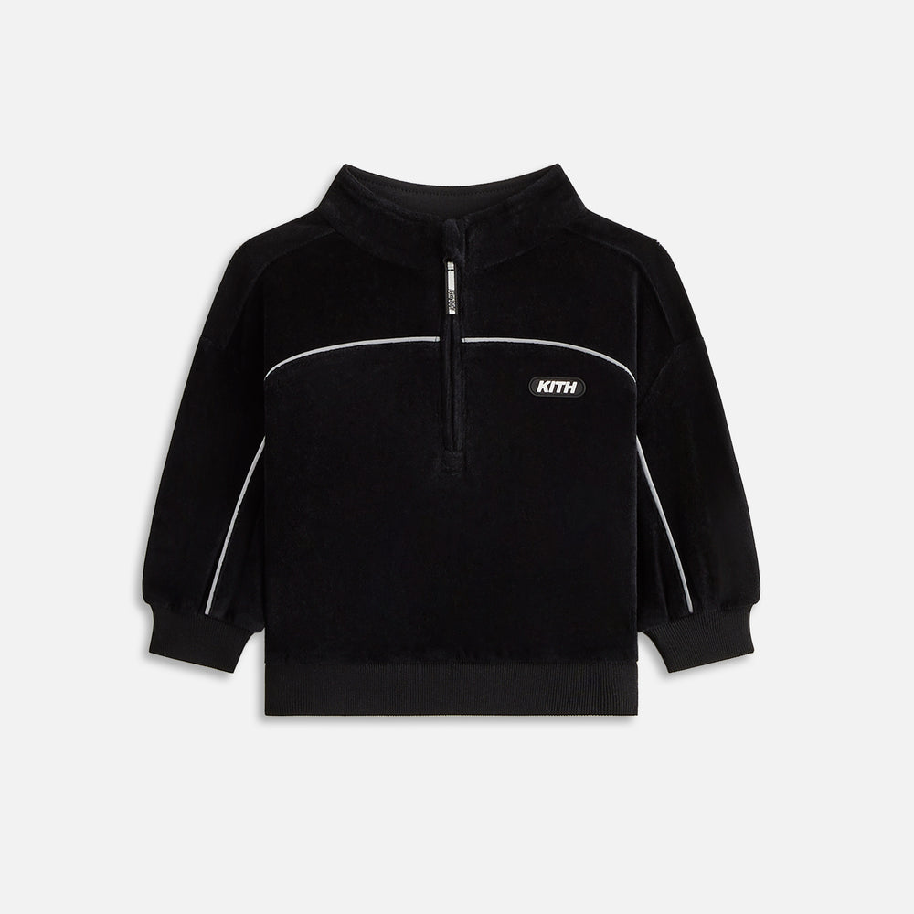 

Топ Kith Baby Velour Hunter Quarter Zip, черный
