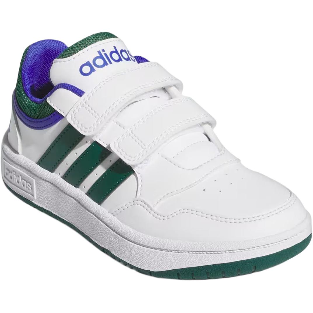 Adidas Hoops lifestyle support низкие детские баскетбольные кроссовки white kids — фото 3