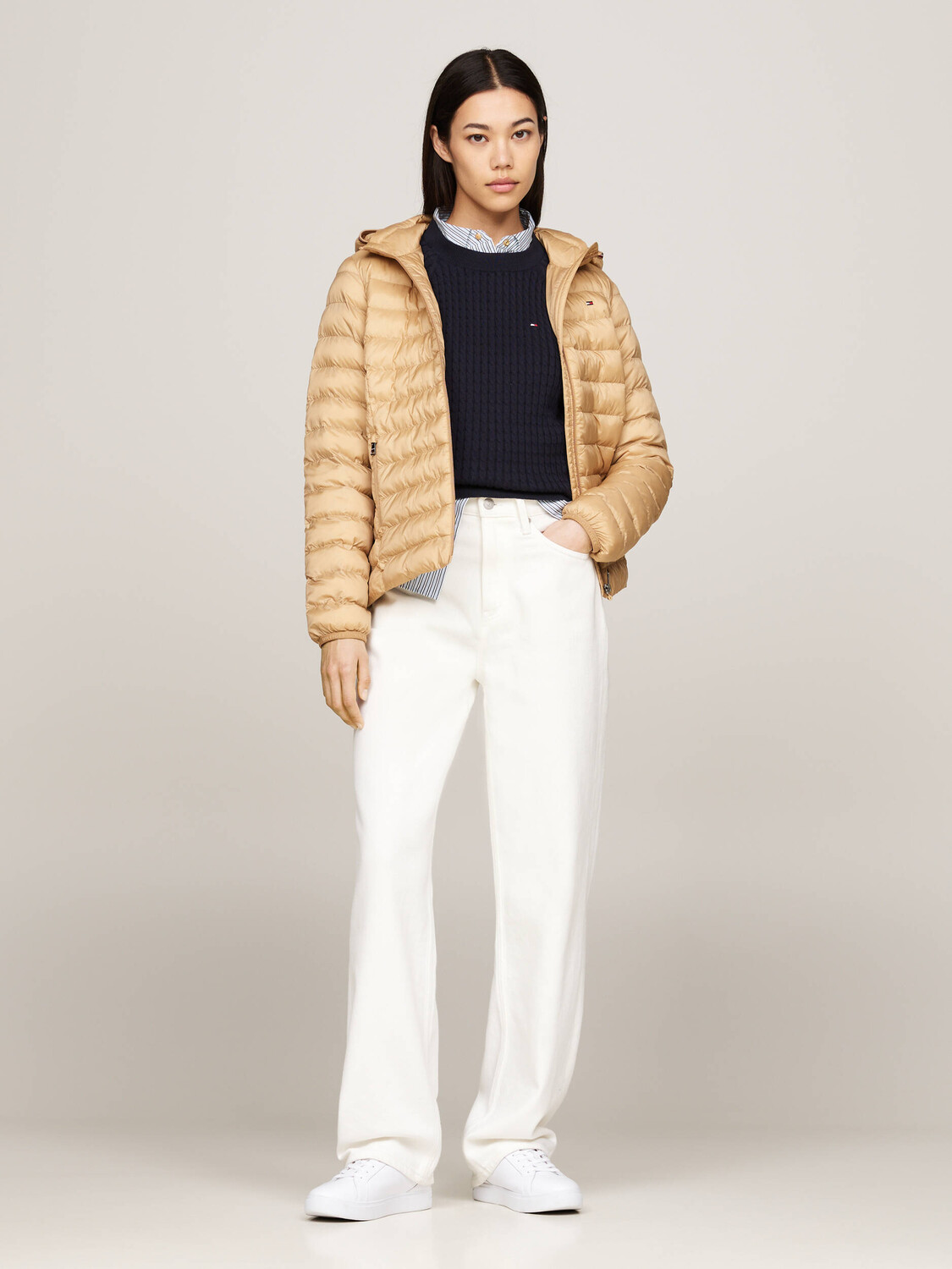 Куртка Tommy Hilfiger LW PADDED GLOBAL STRIPE Regular Fit, цвет senape — фото 2