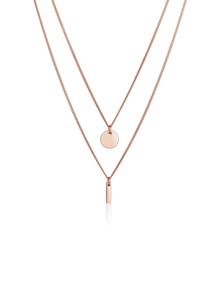 

Elli Колье из серебра 925 пробы с геометрическим узором в розовом золоте