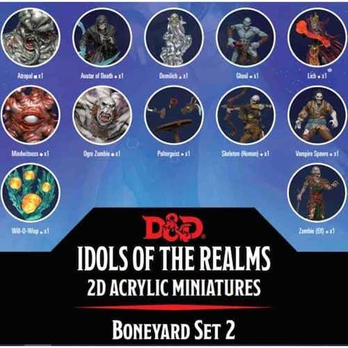 

Миниатюра WizKids/NECA D&D Acrylic 2D Minis: Boneyard - Set 2