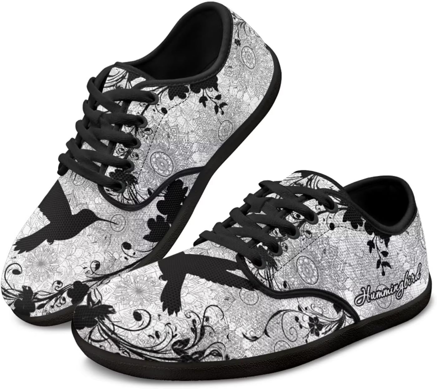 

Женские и мужские сандалии Jeiento Mandala с цветочным и животным узором, кожаные прогулочные туфли с широкой носочной частью, низкие кроссовки из ПУ-кожи, Boho Mandala Hummingbird