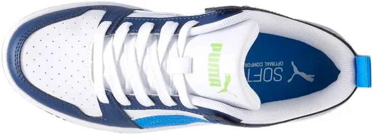 Детские кроссовки PUMA для мальчиков Rebound Layup Lo на шнуровке, повседневные - белые, белый — фото 4