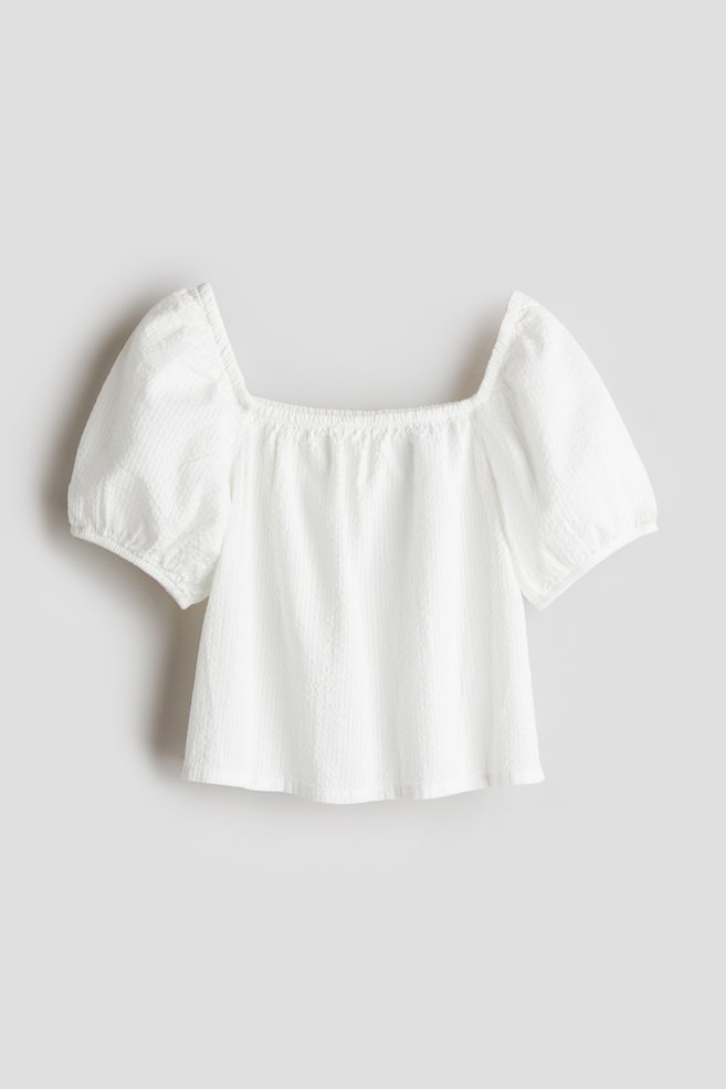 

Блузка из хлопка в полоску H&M, белый