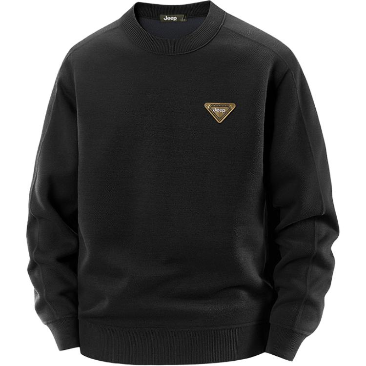 

Свитшот Unisex Crew Neck Moderate Regular Jeep, черный