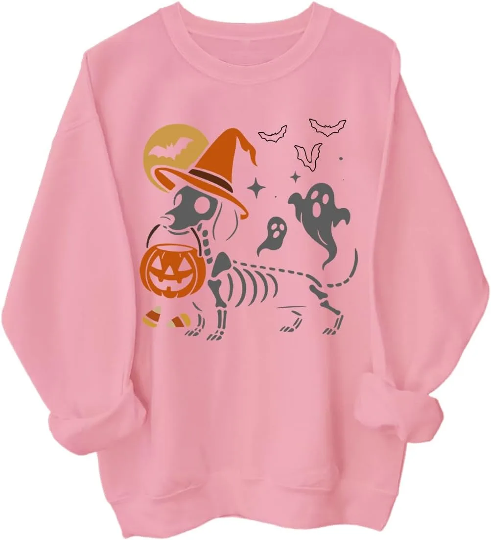 

Толстовка с таксой-скелетом для мужчин и женщин, Halloween