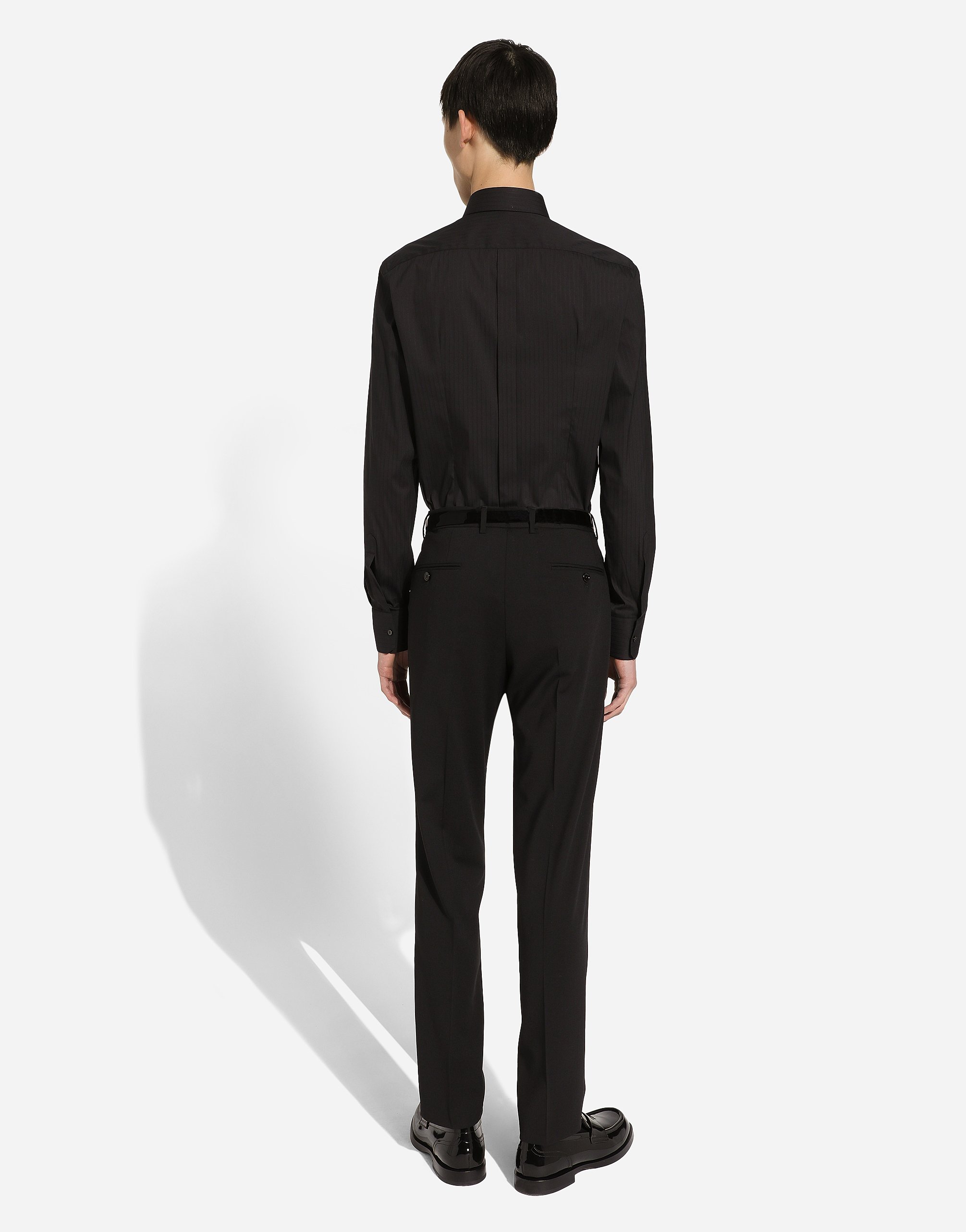 Рубашка gold-fit из эластичного хлопка Dolce & Gabbana, черный — фото 3