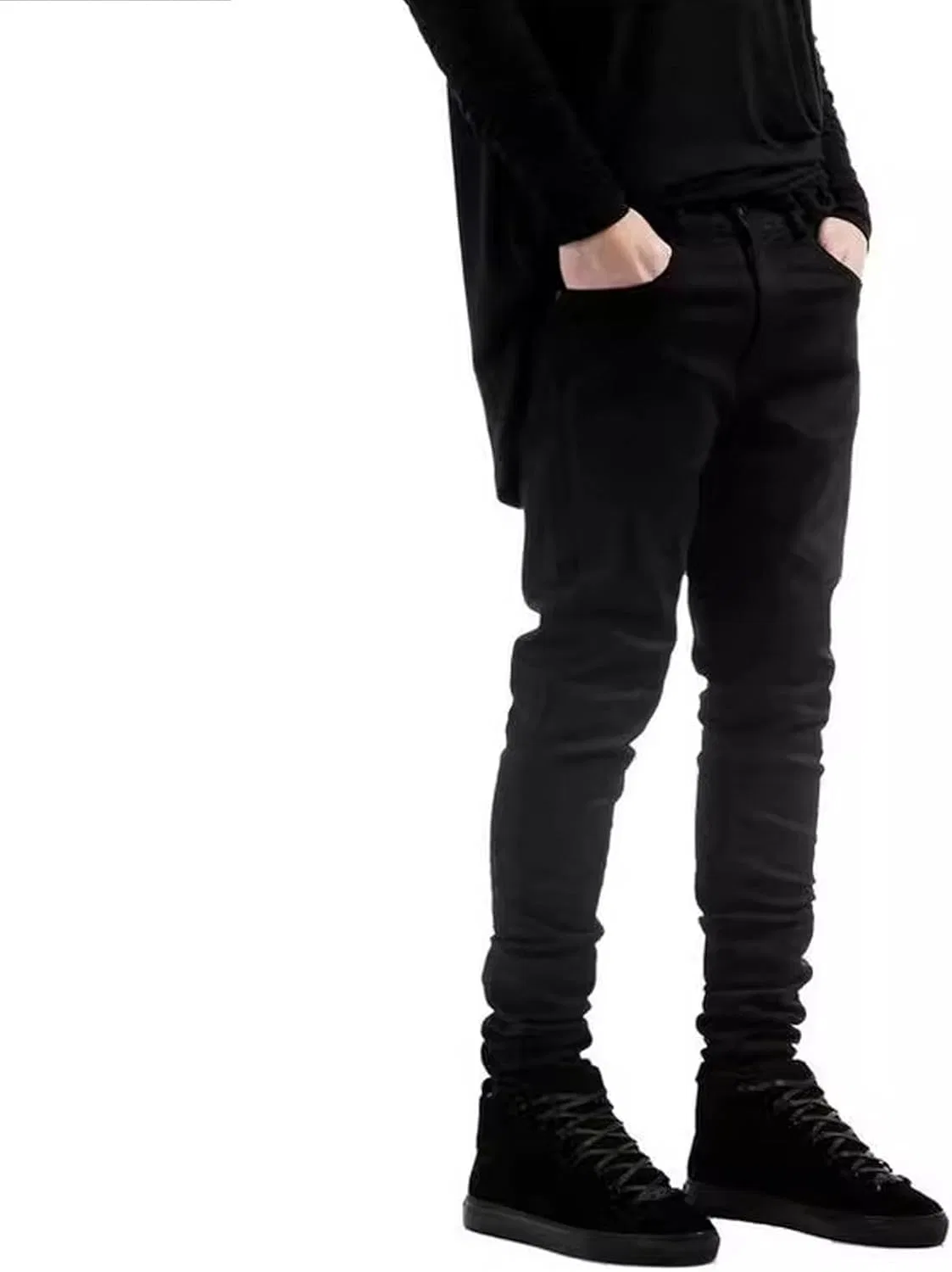Джинсы Slim Fit Ripped Distressed, черный — фото 2