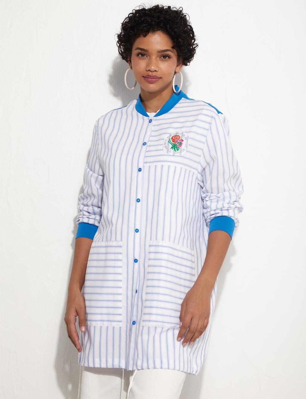 

Туника с воротником Arms Cobalt Blue Kayra