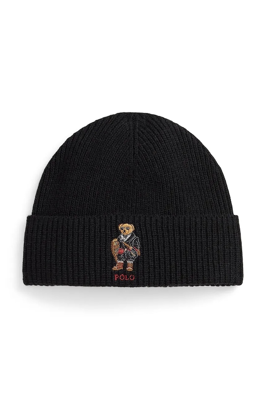 

Шапка из смесовой шерсти Polo Ralph Lauren, черный