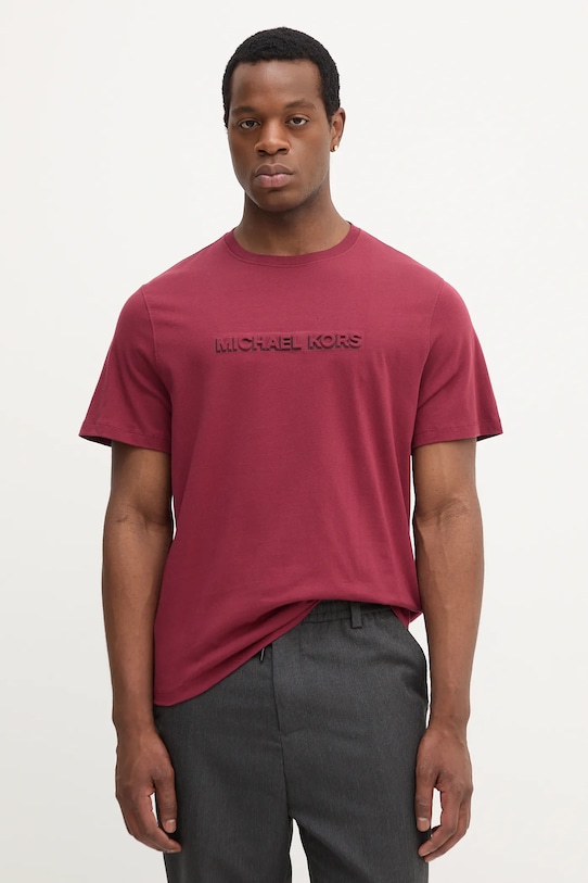 

Хлопковая футболка Michael Kors, бордовый