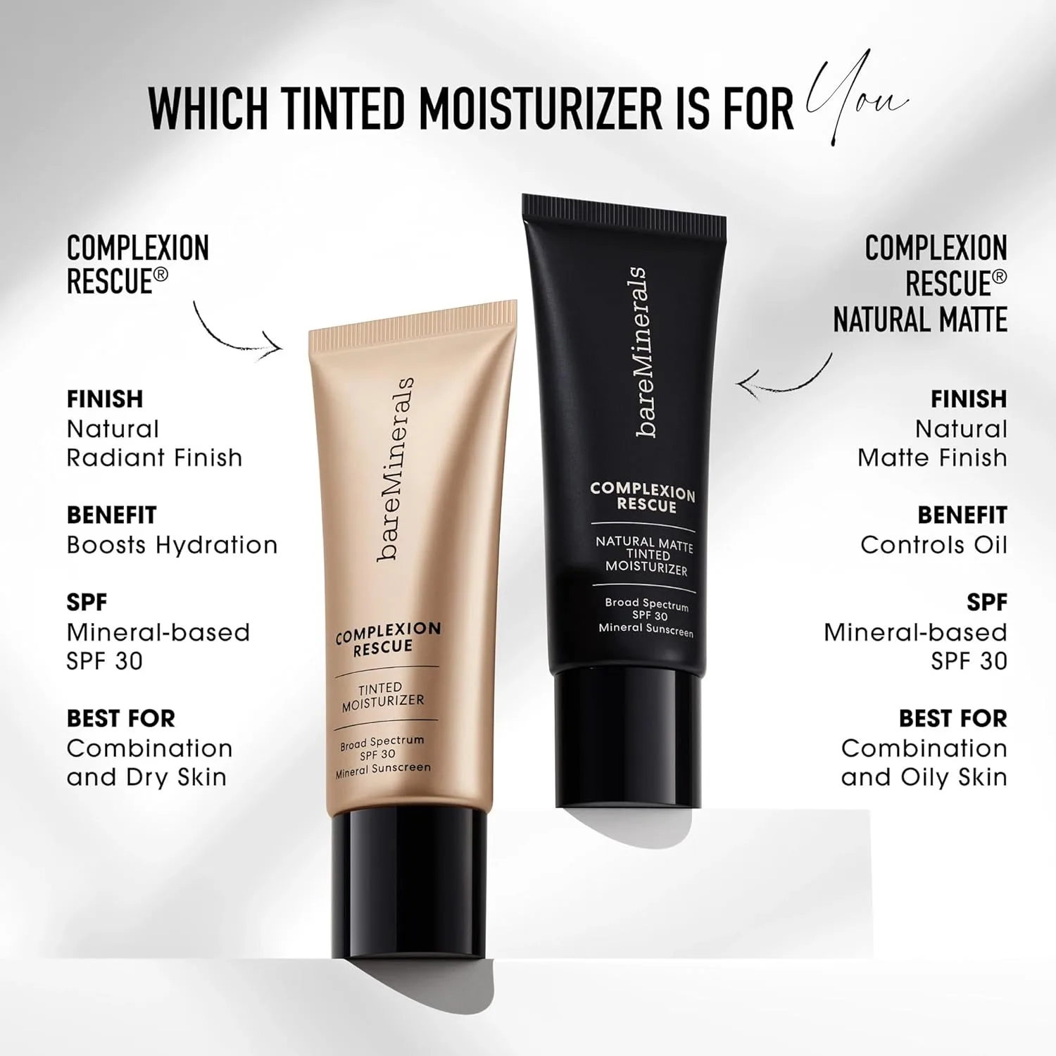 Крем для лица SPF BAREMINERALS Complexion Rescue Tinted Moisturizer Mineral Тонирующий увлажняющий - без масел с — фото 4