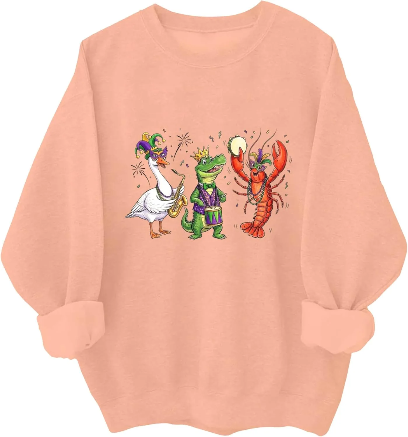 

Толстовка Crawfish Goose Mardi Gras с длинным рукавом Kzggs