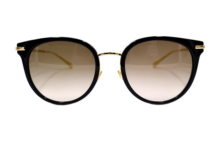 GUCCI Лошадиный удил 1955 Солнцезащитные очки женские, Black Gold/Tea Brown Gradient — фото 4