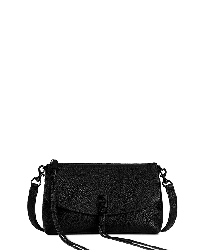 

Даррен Маленькая кожаная сумка через плечо с верхней молнией Rebecca Minkoff, черный