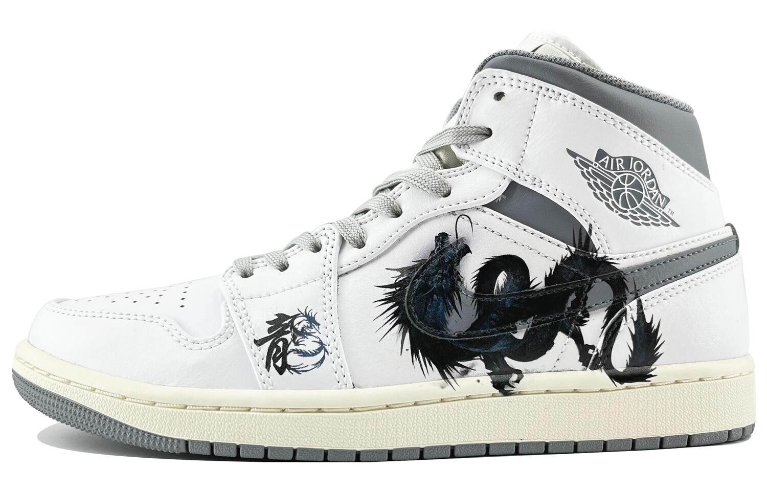 

Кроссовки Air JORDAN 1 Vintage Basketball Shoes Men Mid-Top White Gray, Белый, Кроссовки Air JORDAN 1 Vintage Basketball Shoes Men Mid-Top White Gray