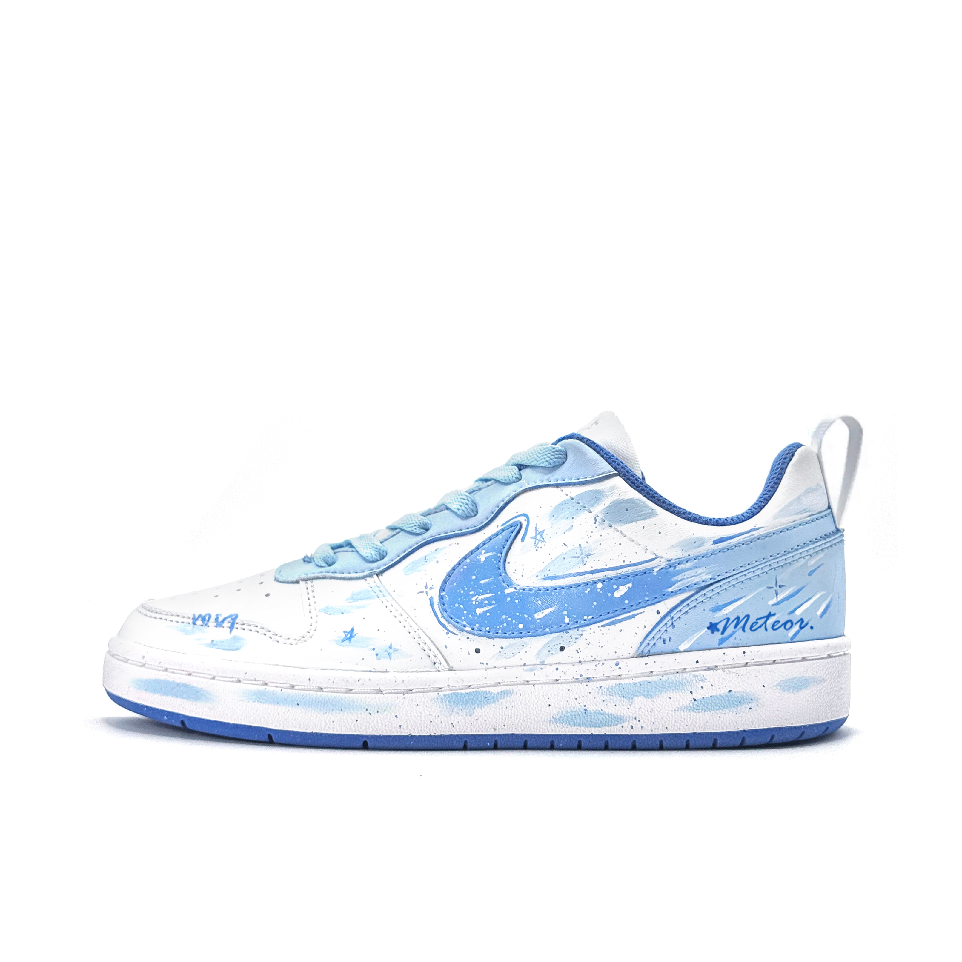 

Кроссовки для скейтбординга Court Borough Blue Feather Star Dream Low Top для детей и подростков Nike, белый/синий