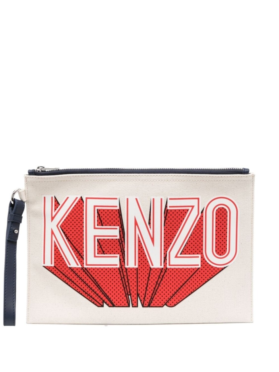 

Kenzo клатч из канваса с логотипом, нейтральный цвет