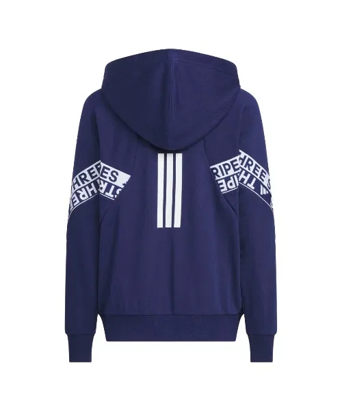 Толстовка Adidas Wording Pack свободного кроя из французского махрового трикотажа на молнии — фото 2