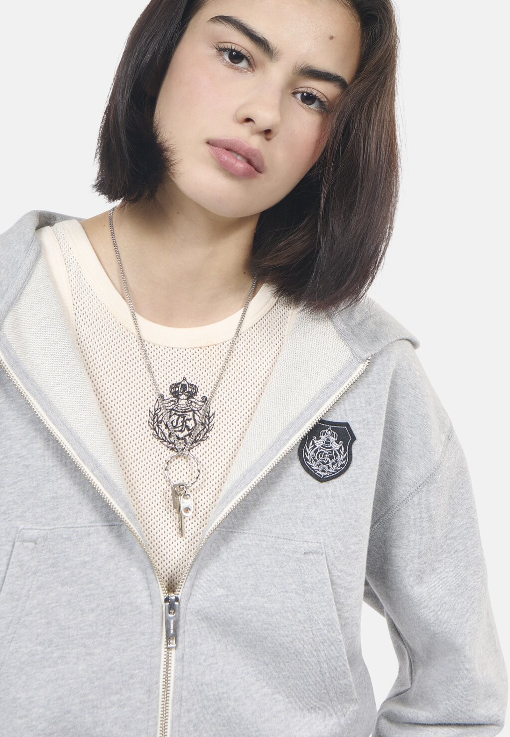 

Толстовка на молнии À CAPUCHE The Kooples, серый