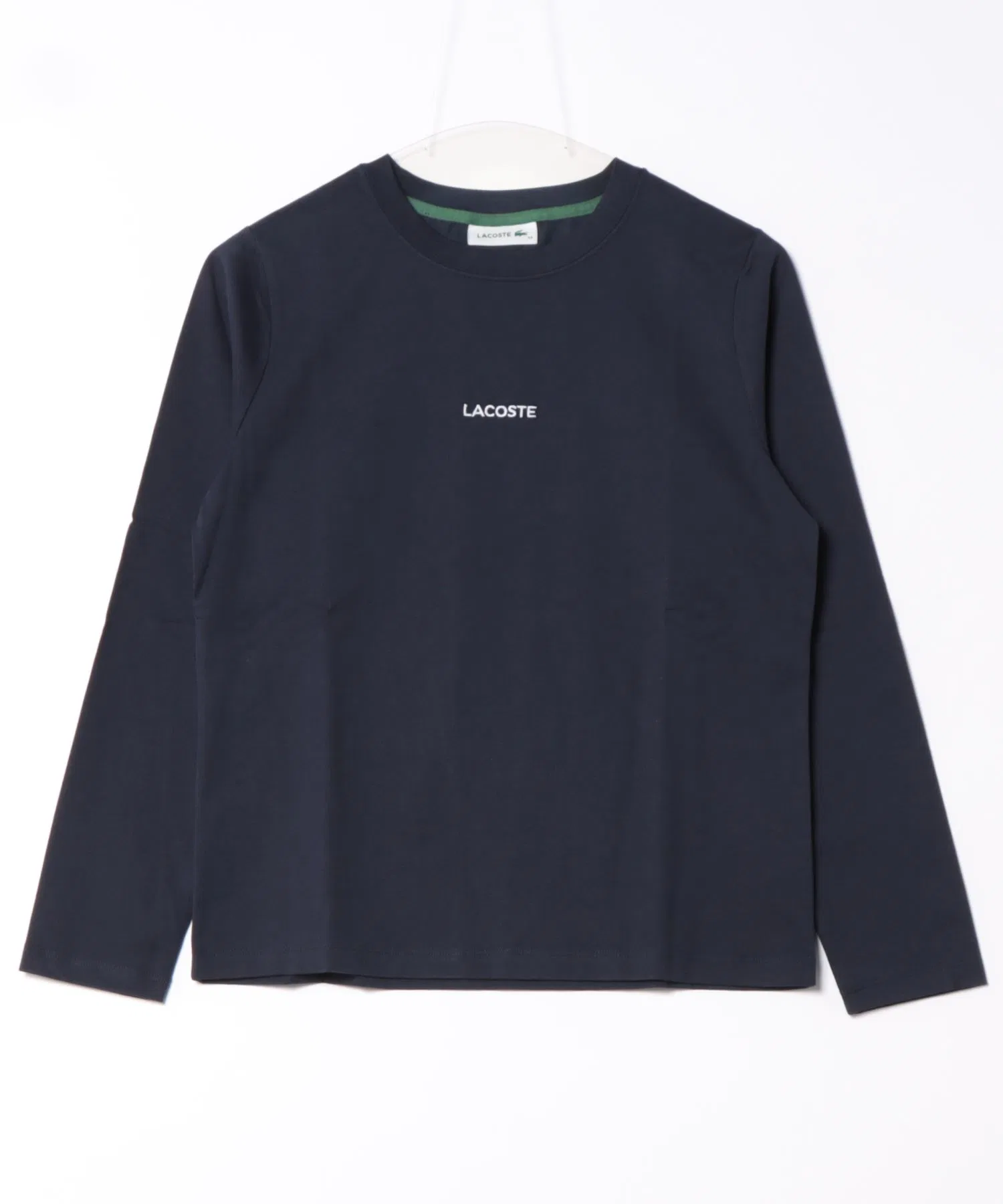 Футболка LACOSTE с вышивкой, тёмно-синяя