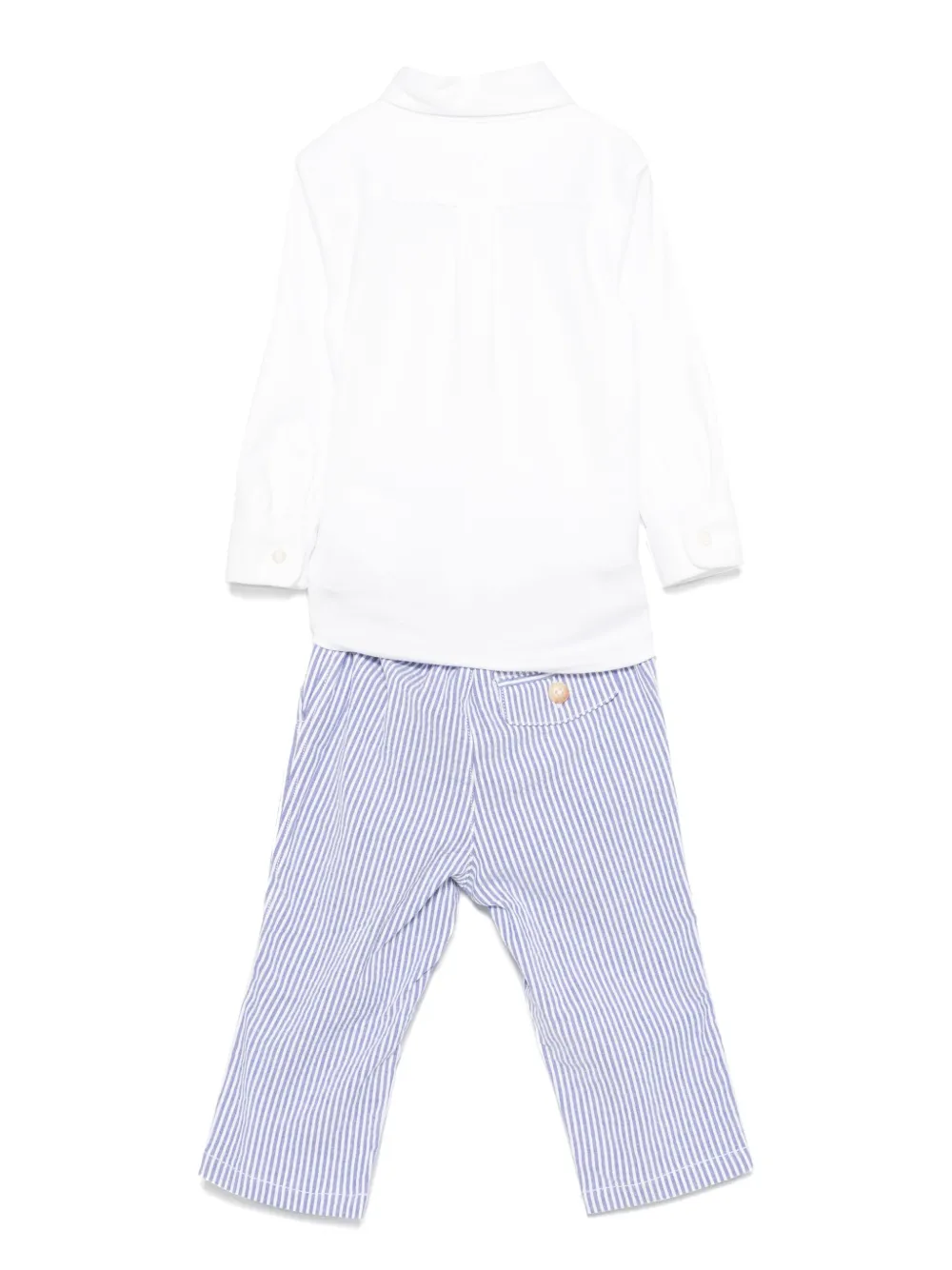 Комплект из брюк и рубашки в полоску POLO RALPH LAUREN KIDS, белый — фото 2