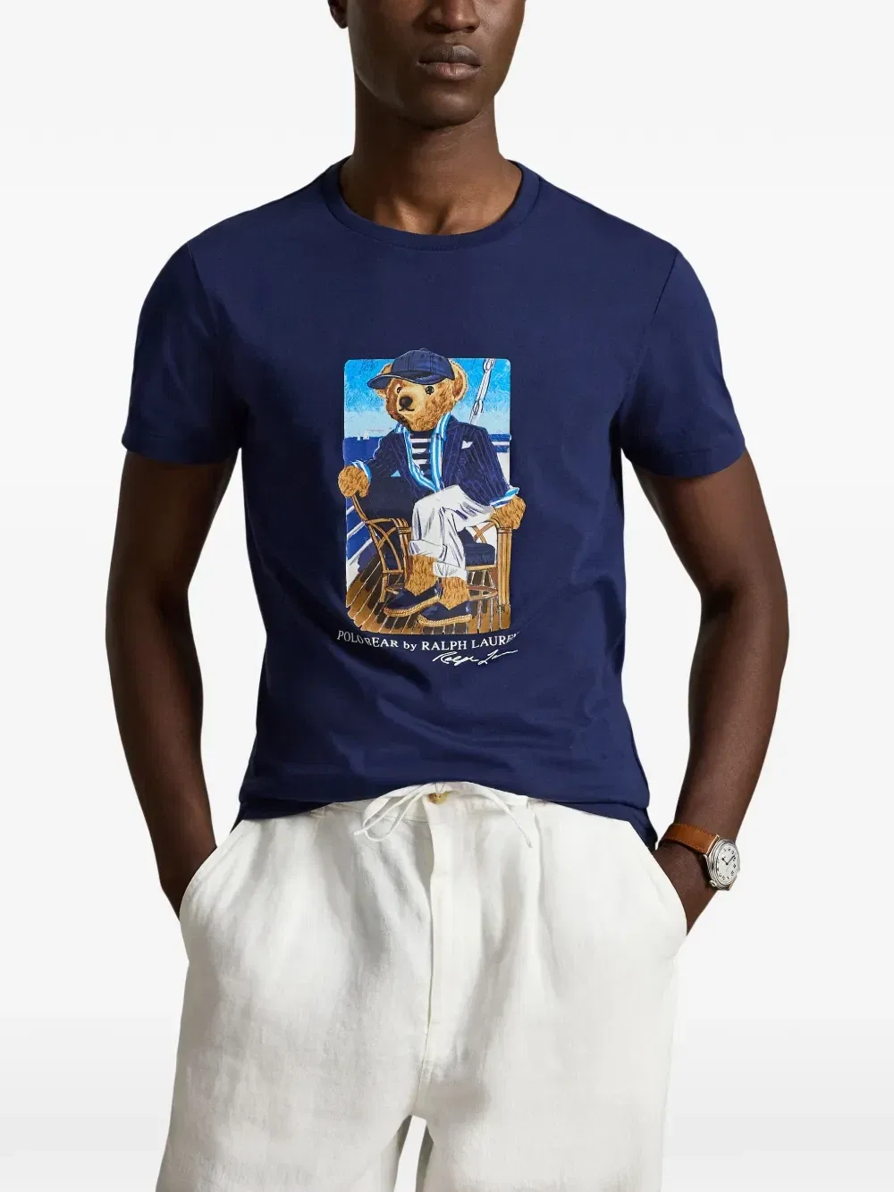 Футболка с принтом Polo Bear POLO RALPH LAUREN, синий — фото 2