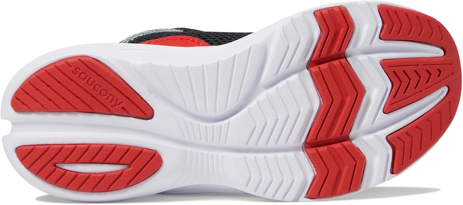 Детские кроссовки Saucony Unisex-Child Axon 3, черный/красный — фото 4
