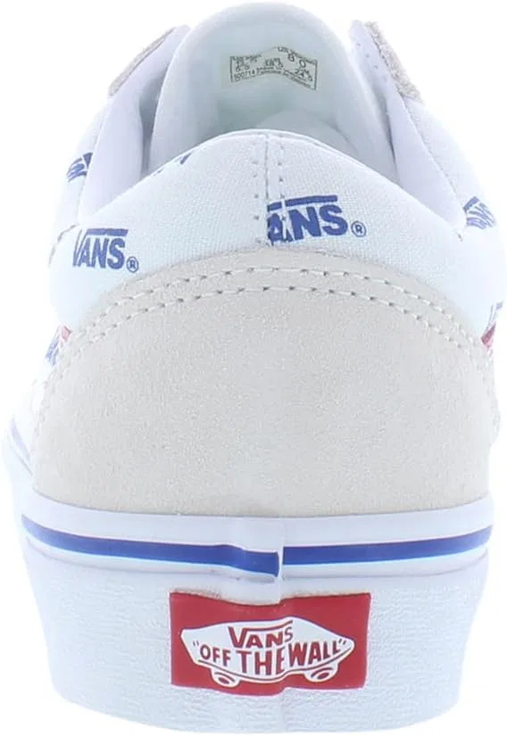 Кроссовки Vans Asher для женщин, White, Beige, Red — фото 4