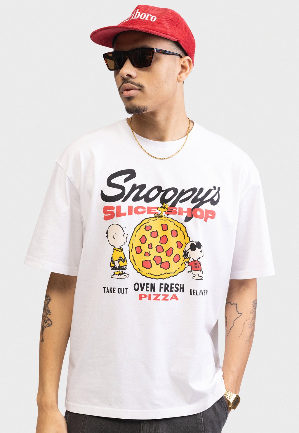

Футболка с принтом SNOOPY PIZZA TEE Redefined Rebel, белый