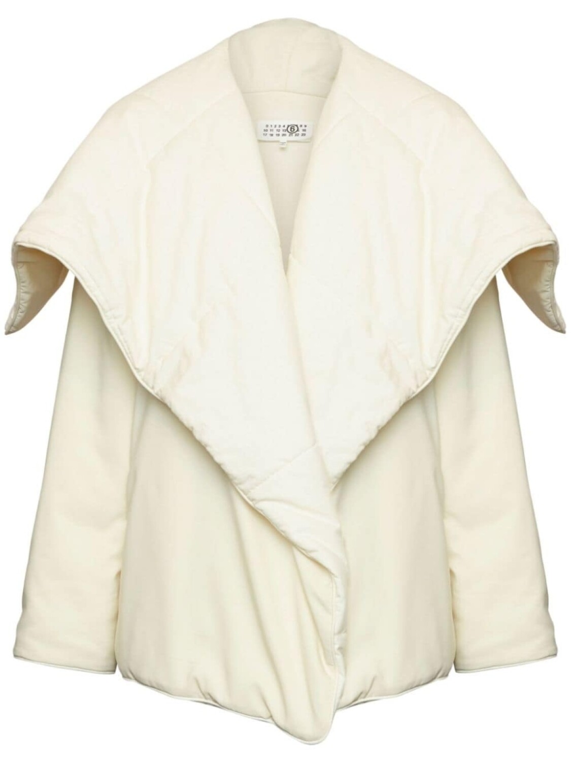 

MM6 Maison Margiela пуховик с объемным воротником, нейтральный цвет