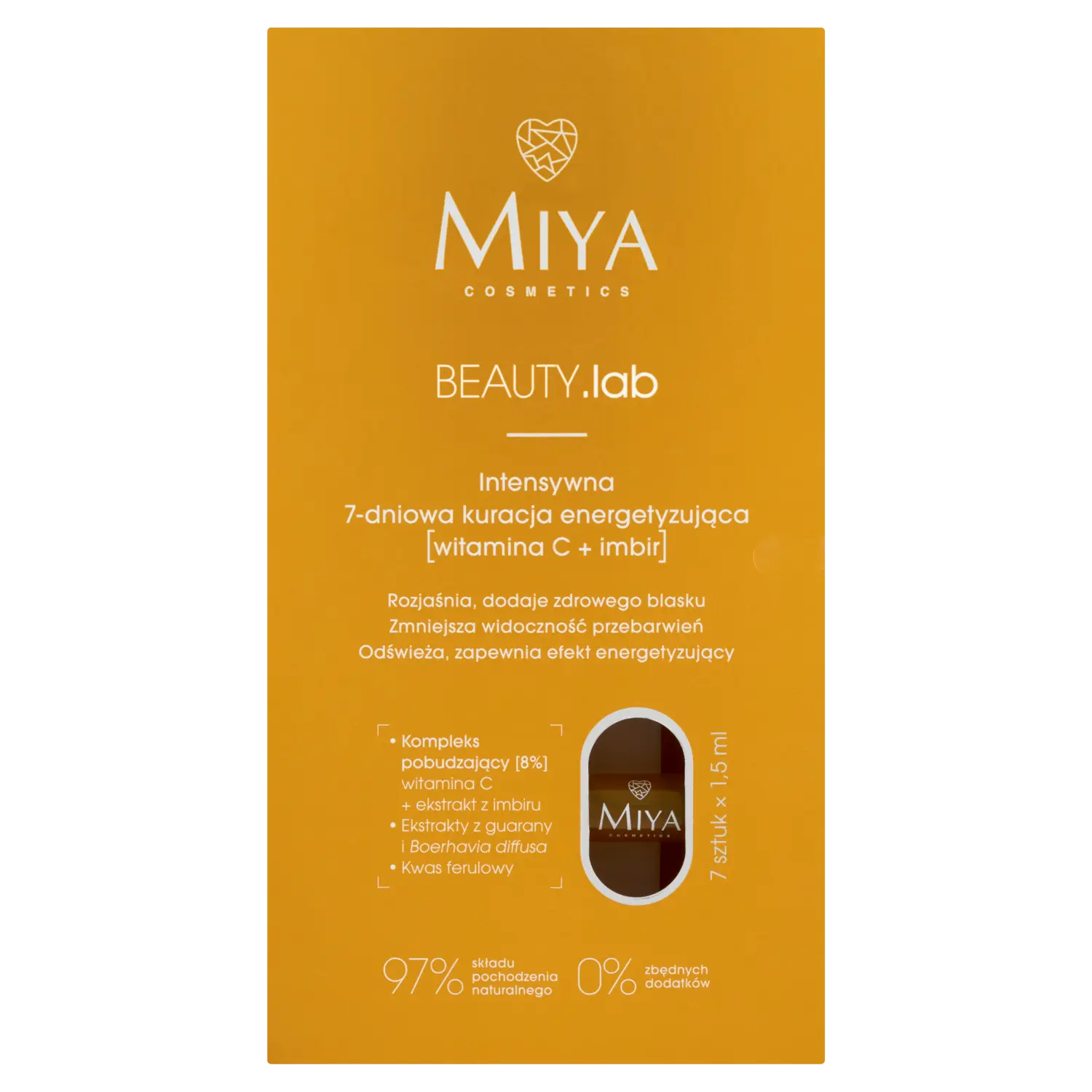 

7-дневная процедура для осветления лица Miya Cosmetics Beauty.Lab, 7x1,5 мл