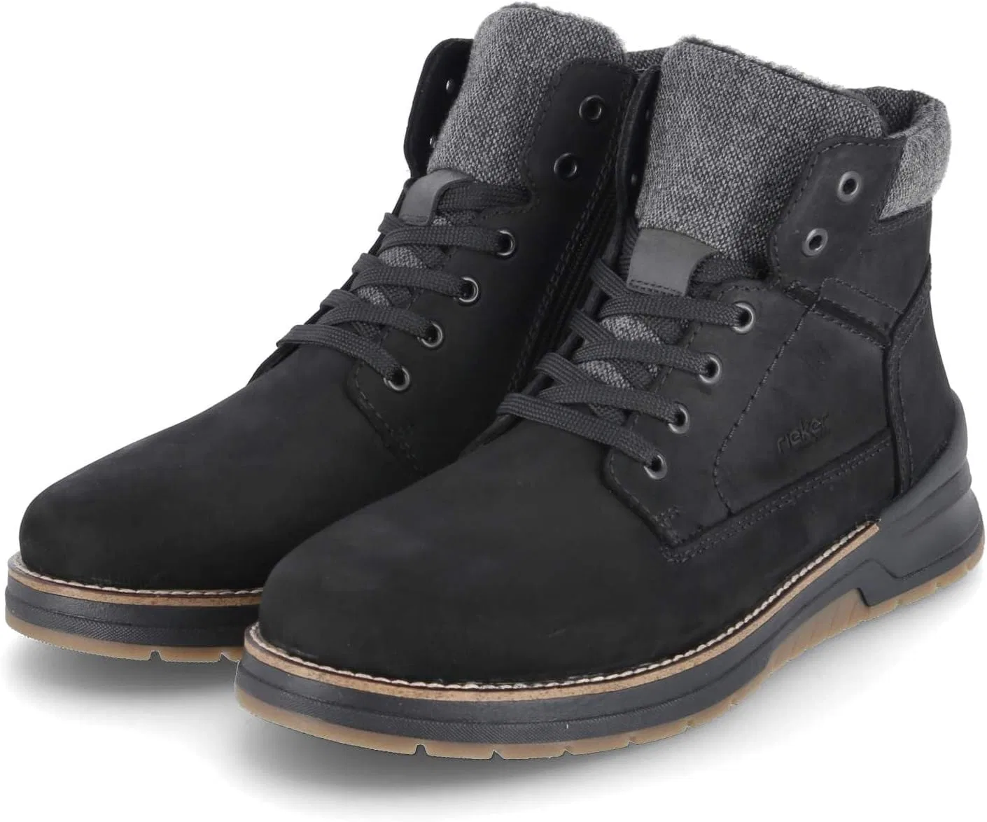 Мужские ботинки Rieker 32334 на шнуровке, Black 00