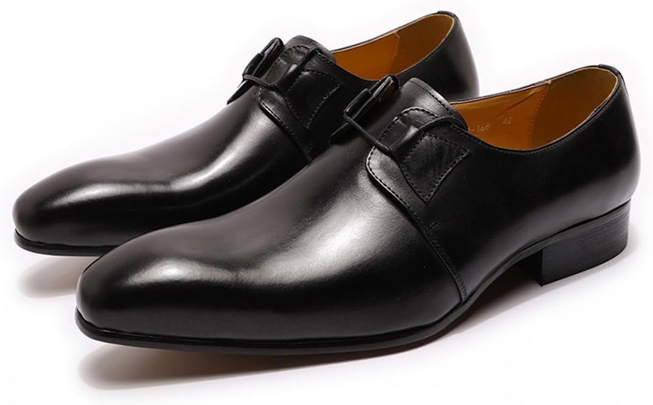 

Мужские классические туфли Santimon из натуральной кожи, удобные дерби на шнурках в итальянском стиле для свадьбы, деловой встречи и офисной носки, черный