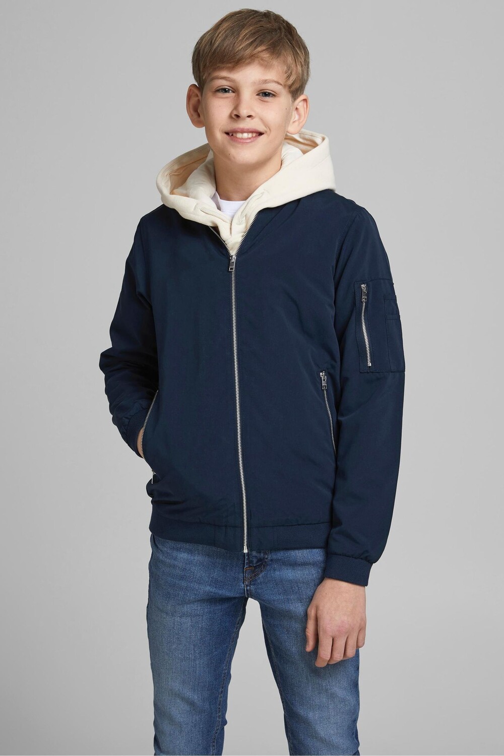 

Куртка бомбер Jack & Jones Junior, синий