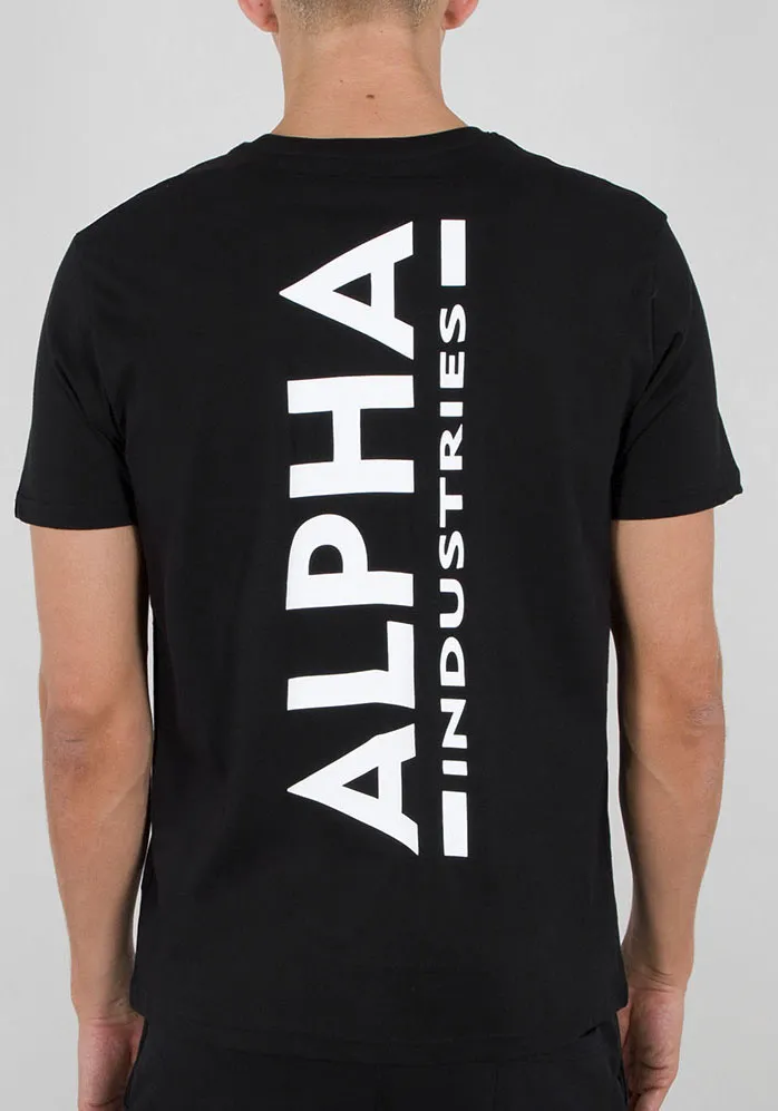 

Рубашка с круглым вырезом Alpha Industries "Backprint T", черный