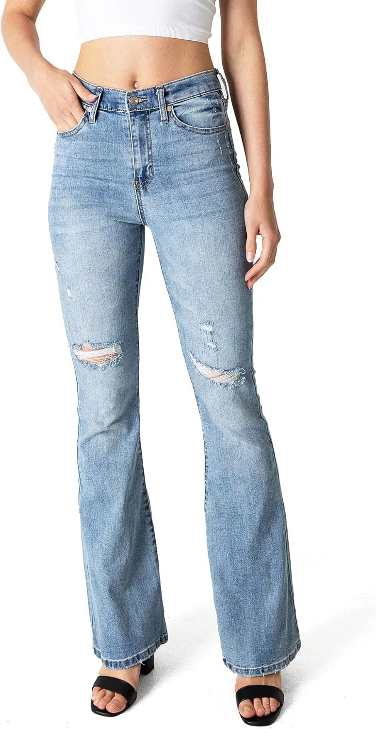 

Женские джинсы с высокой талией и расклешенными штанинами Celebrity Pink Jean