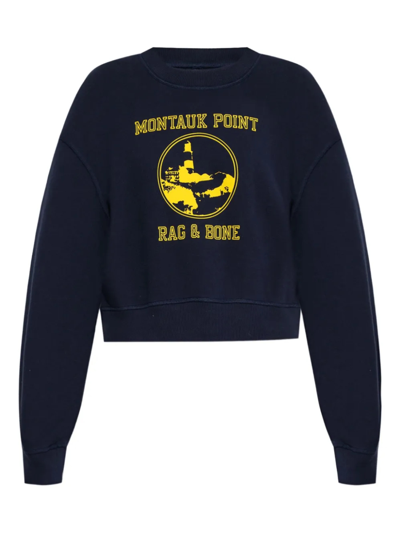

Укороченная толстовка с графическим принтом Montauk Point rag & bone, синий