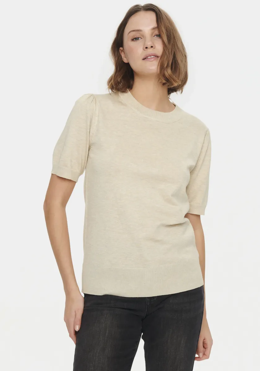 

Свитер с короткими рукавами Saint Tropez "MilaSZ SS Pullover", цвет Jojoba Melange