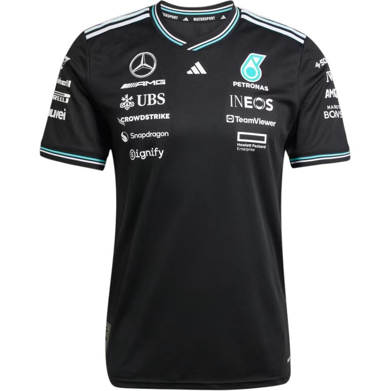 

Футболка Mercedes Amg Petronas Formula One Team Driver Authentic Adidas, черно-белый