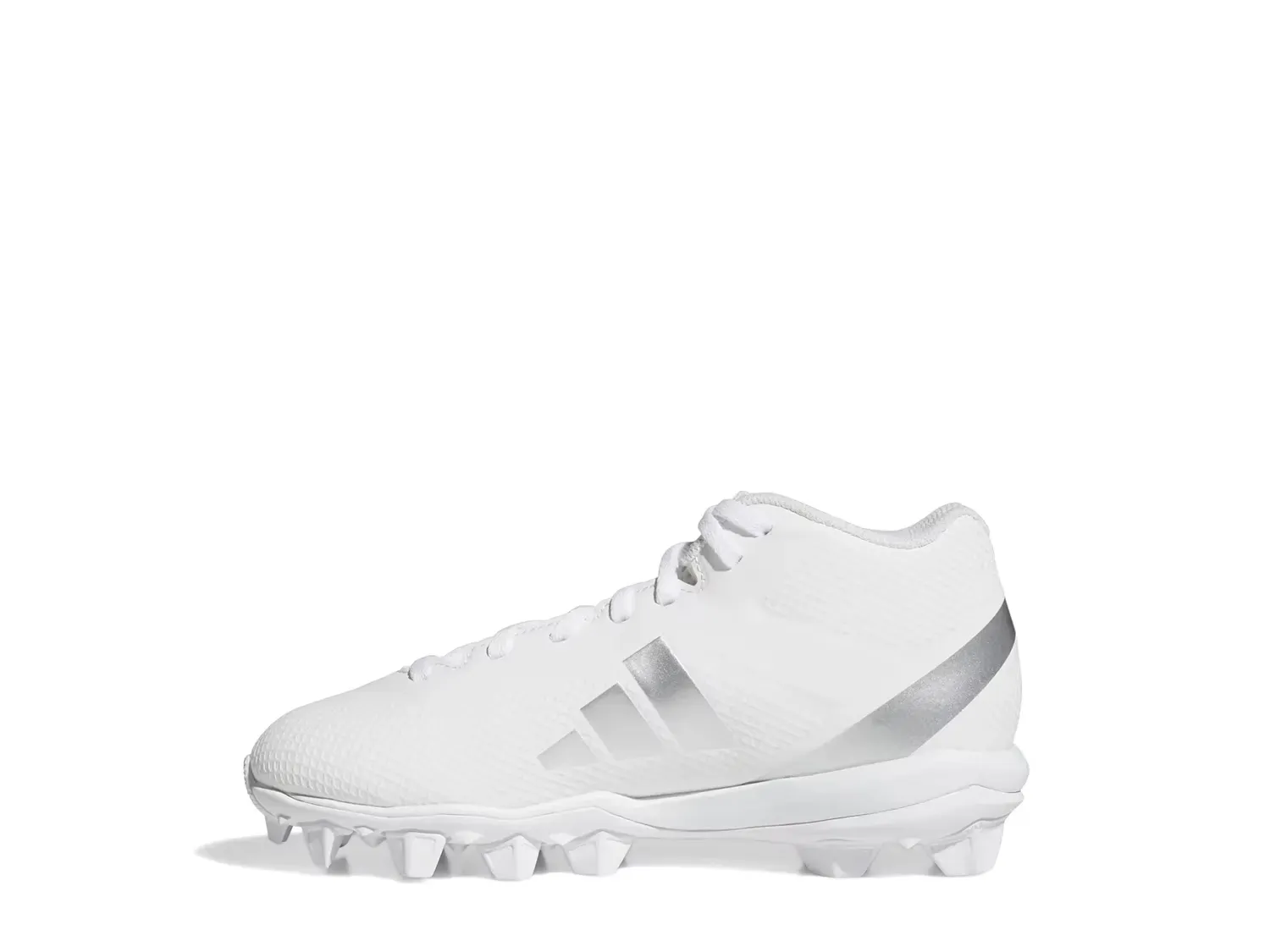 Бутсы футбольные Adizero Impact.2 - детские Adidas, White/Silver — фото 2