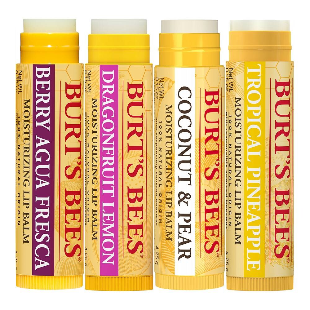 Натуральный увлажняющий бальзам для губ Burt's Bees, набор из 4 ароматов — фото 3